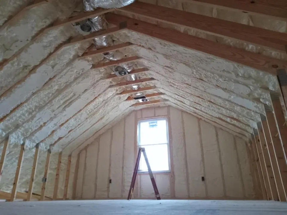 Spray foam roofing application for Crawl Space Insulation project in Kansas City